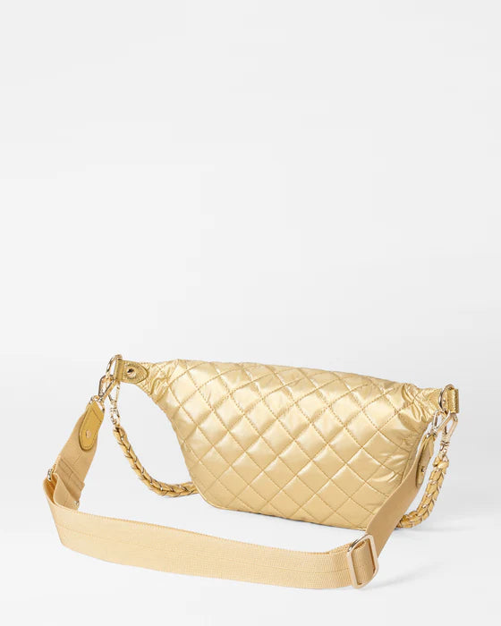 Small Crosby Crossbody Sling Light Gold Pearl Metallic - MZ Wallace