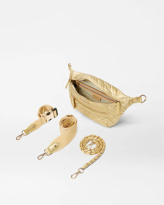 Small Crosby Crossbody Sling Light Gold Pearl Metallic - MZ Wallace