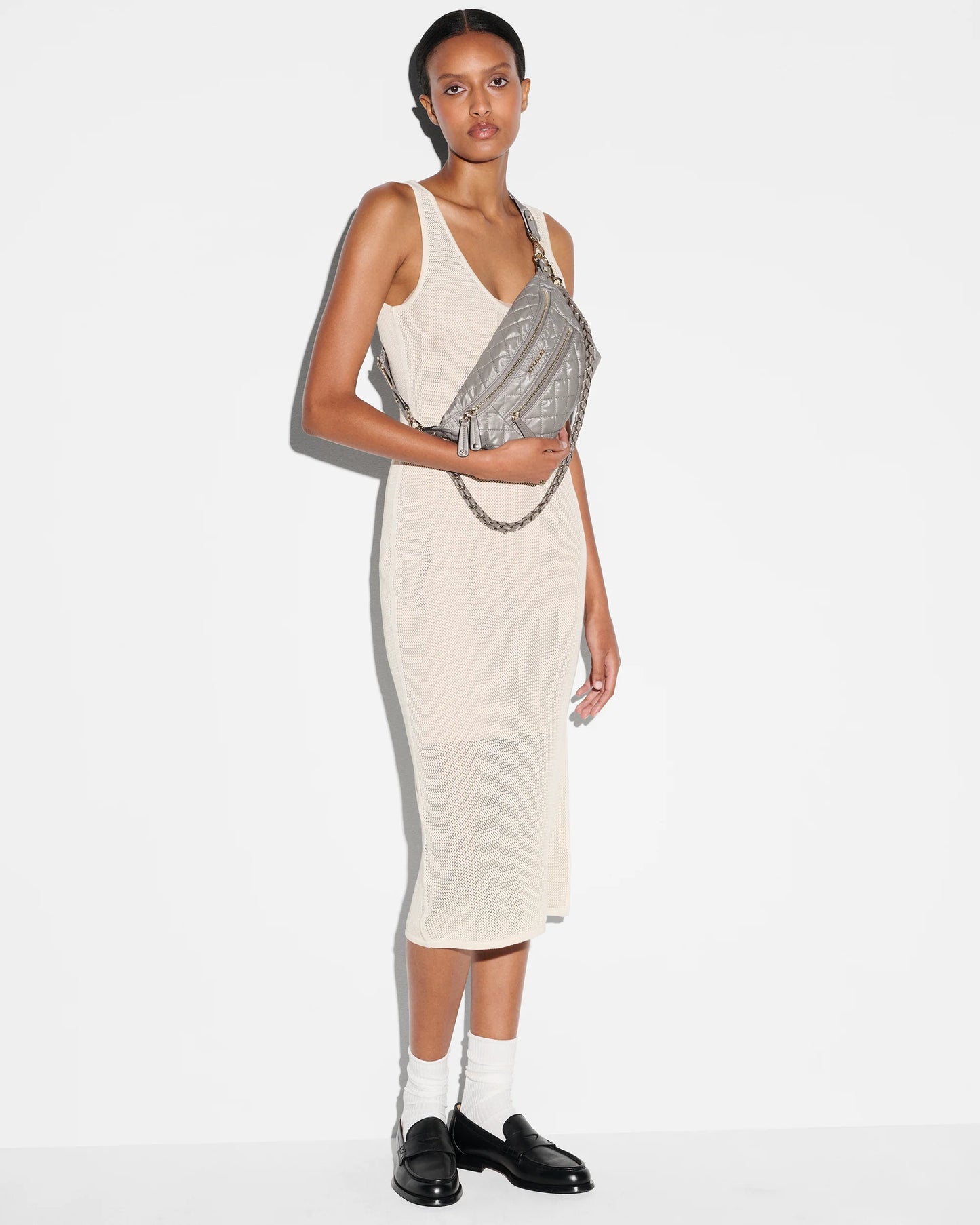 Small Crosby Crossbody Sling Sable Pearl Metallic - MZ Wallace