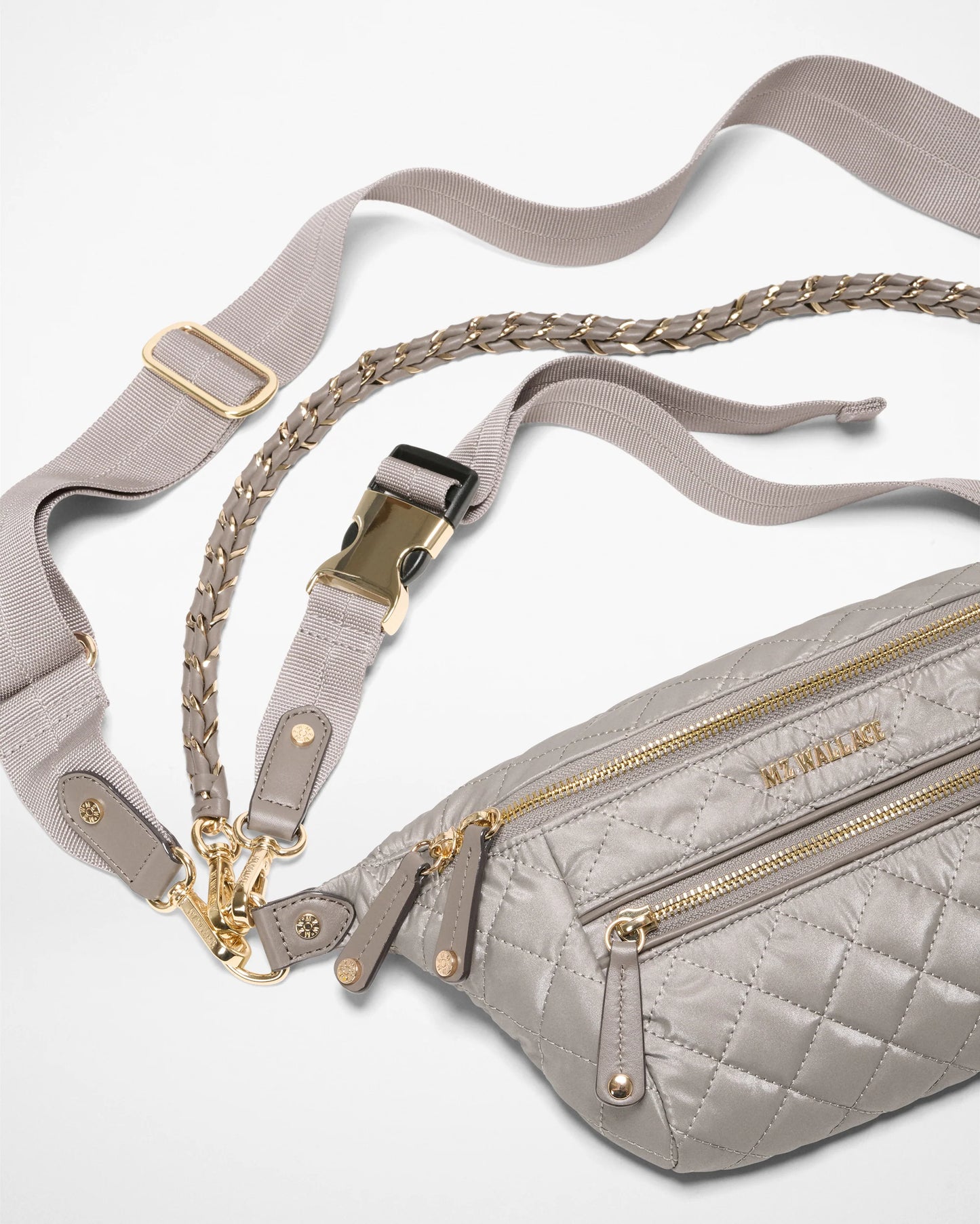 Small Crosby Crossbody Sling Sable Pearl Metallic - MZ Wallace