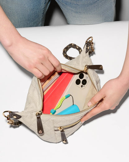 Small Crosby Crossbody Sling Sandy Linen - MZ Wallace