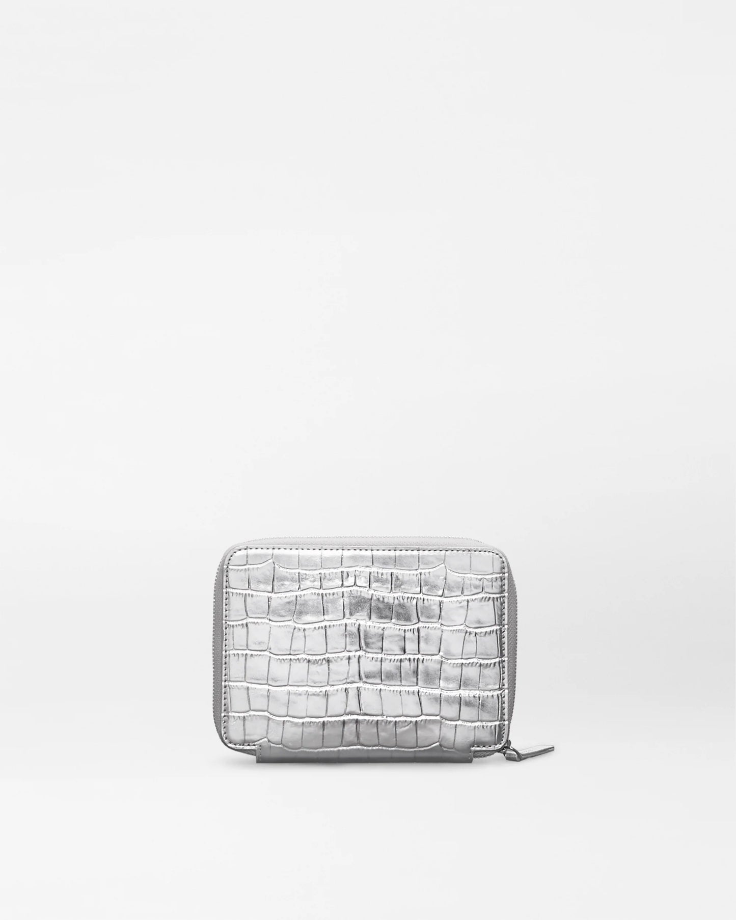 Passport Organizer Silver Croc Effect - MZ Wallace