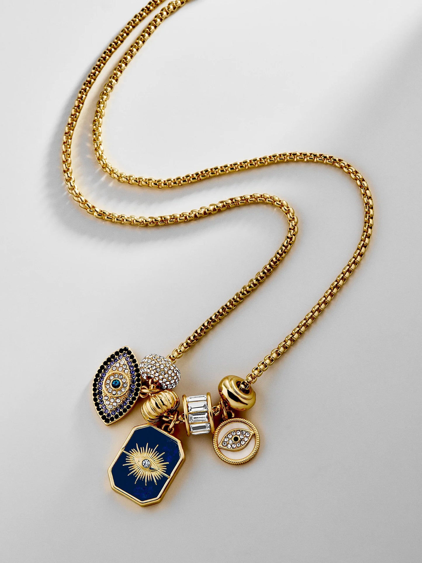 Evil Eye Charm Necklace Lapis - BaubleBar
