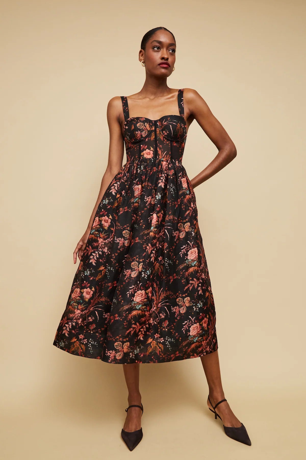 Pheobe MidI Dress Pindell Black - Cara Cara