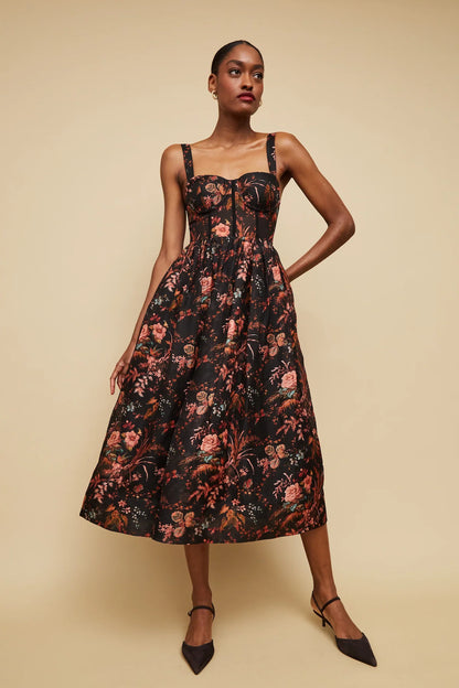 Pheobe MidI Dress Pindell Black - Cara Cara