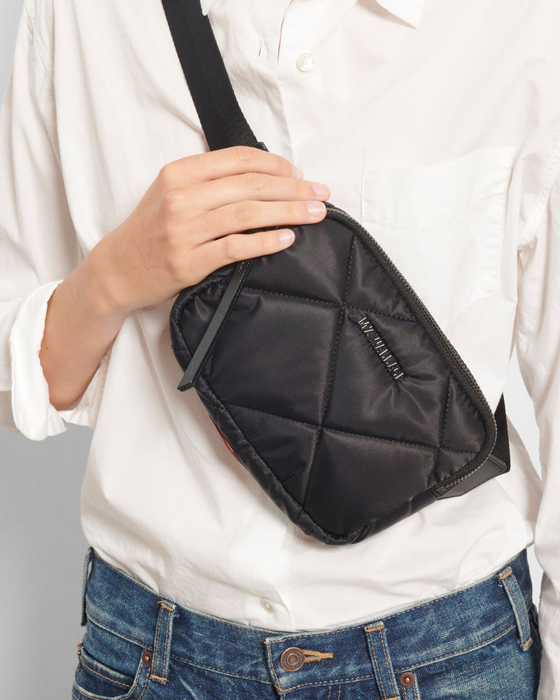 Quilted Madison Belt Bag Black - MZ Wallace