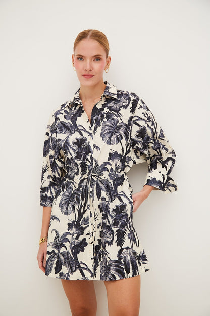 Henry Dress Fauna Floral Navy - Cara Cara