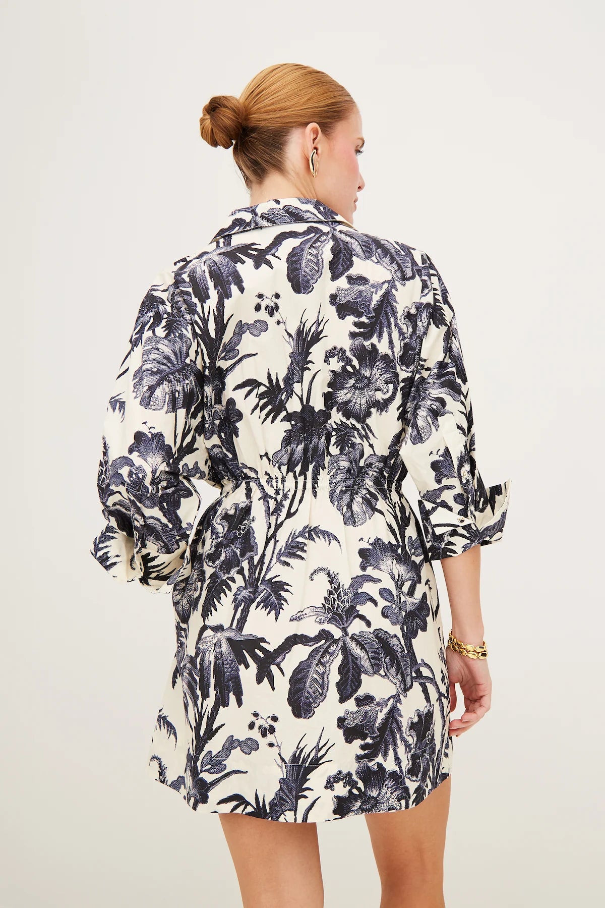 Henry Dress Fauna Floral Navy - Cara Cara