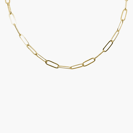 Paperclip Chain Necklace Gold - Love You More