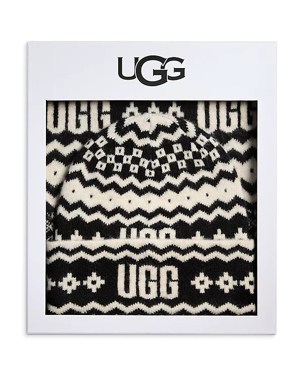 UGGIsle Scarf And Hat Set Black Multi - UGG