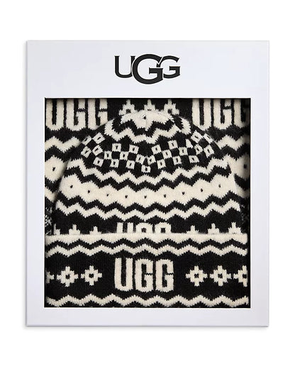 UGGIsle Scarf And Hat Set Black Multi - UGG
