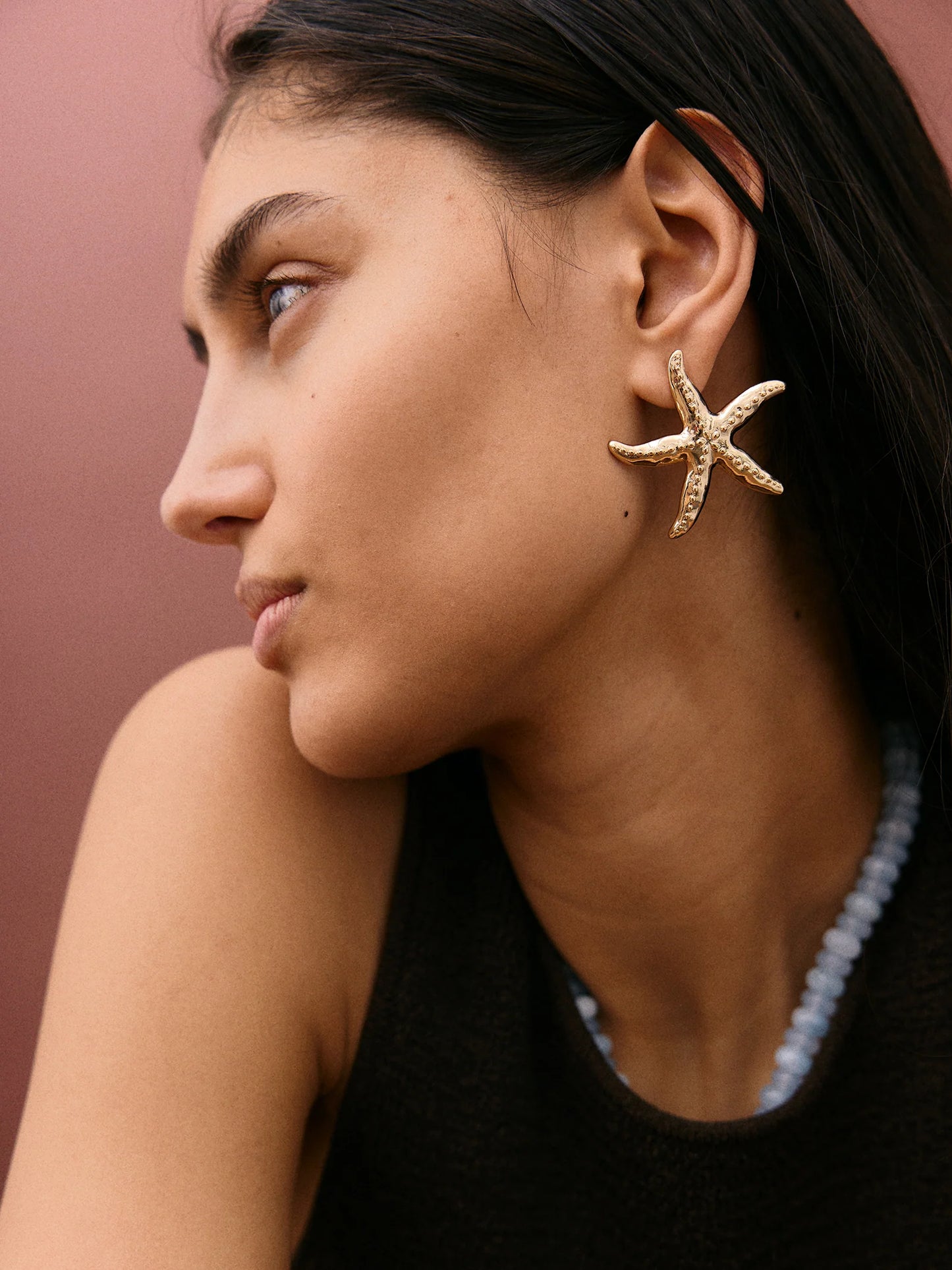 Swept Up Starfish Earrings Gold - BaubleBar