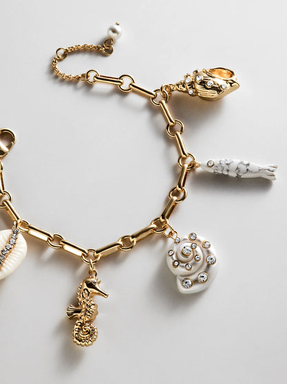 Salt Air Charm Bracelet Gold - BaubleBar