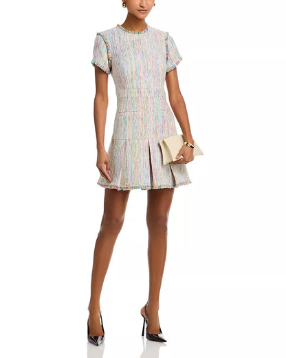 Prism Tweed Natalie Dress Ivory Multi - Cinq à Sept
