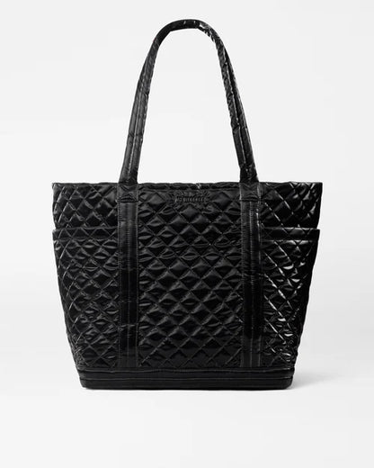 Large Empire Tote Black Liquid - MZ Wallace