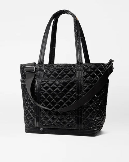 Large Empire Tote Black Liquid - MZ Wallace