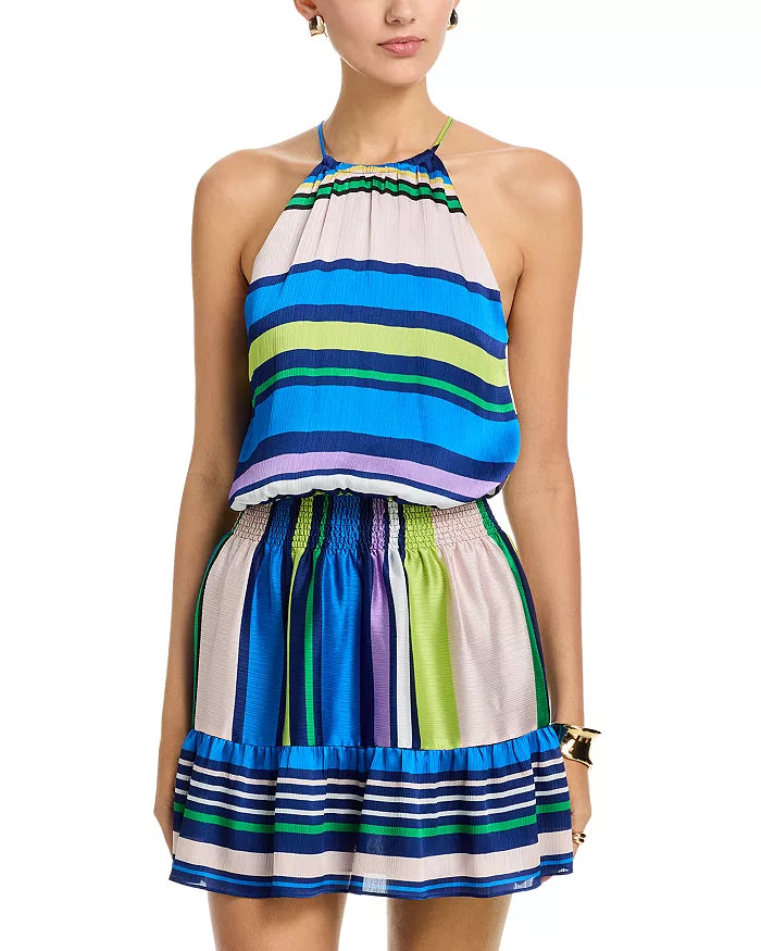 Bettina Mini Dress Ultramarine Stripe - Ramy Brook