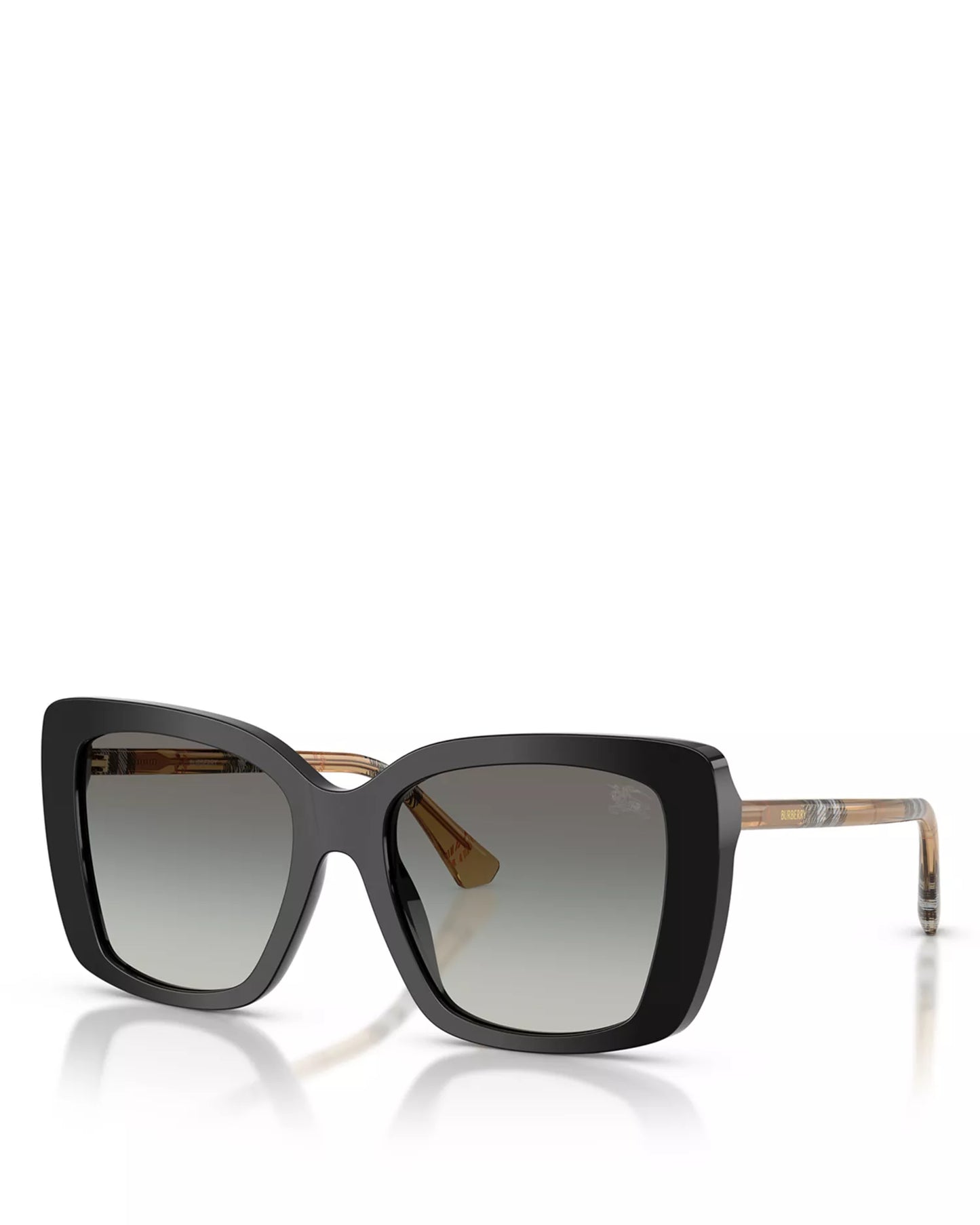 Square Sunglasses Black/Check - Burberry