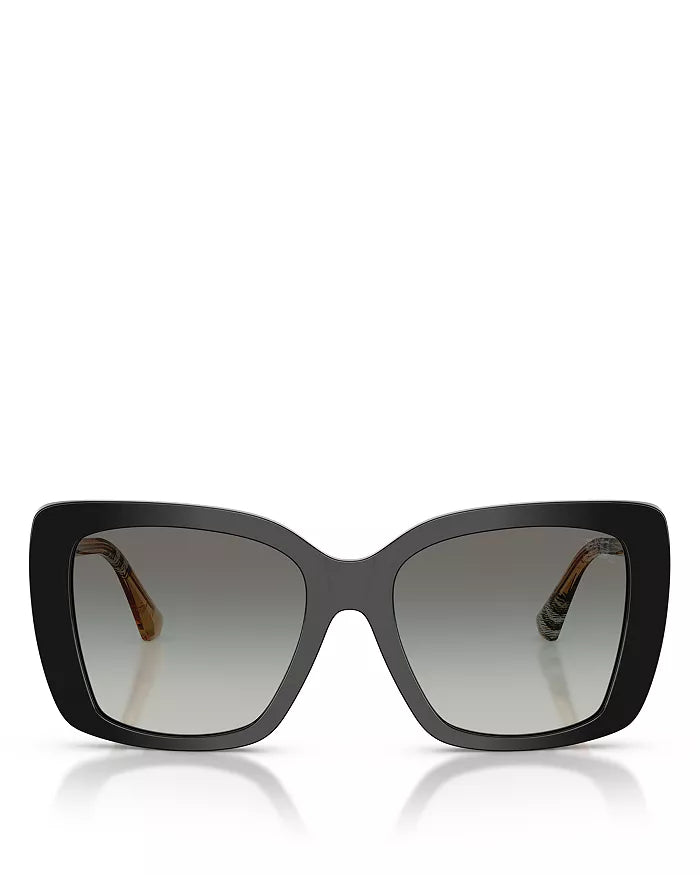 Square Sunglasses Black/Check - Burberry