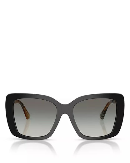 Square Sunglasses Black/Check - Burberry