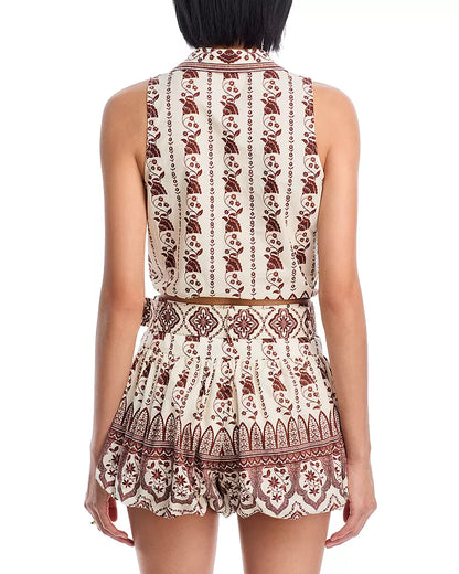 Highland Top Vining Flora Brown - Cara Cara