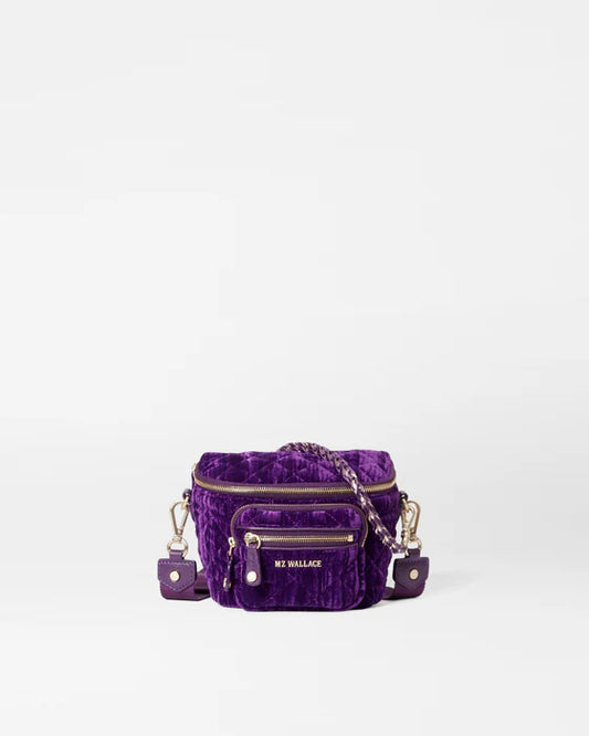 Micro Crosby Sling Velvet Amethyst - MZ Wallace