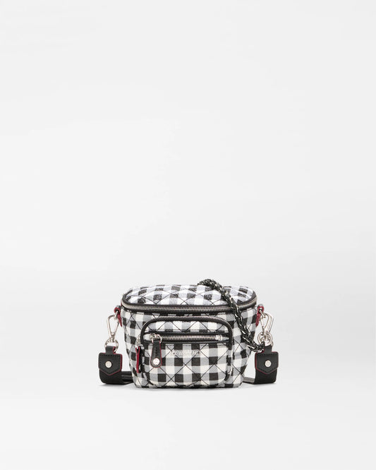 Micro Crosby Sling Black/White Gingham - MZ Wallace