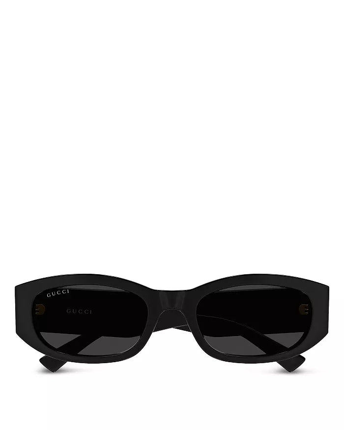 Womens Rectangle Sunglasses Black/Gold - Gucci