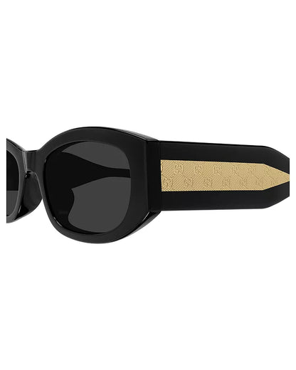 Womens Rectangle Sunglasses Black/Gold - Gucci