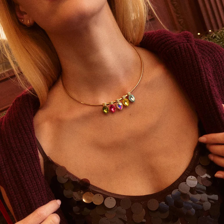 Let It Glow Collar Necklace Gold - BaubleBar