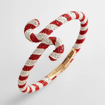 Sweet Twist Candy Cane Bracelet Pavé - BaubleBar