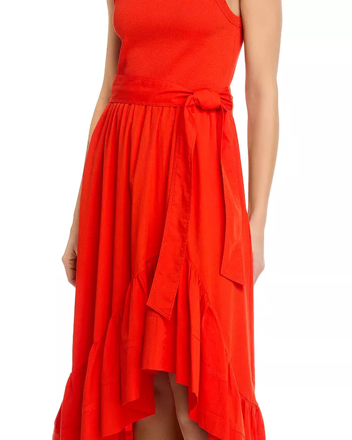 Zayla Dress Red Tangerine - Cinq à Sept