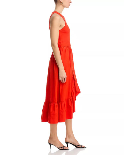 Zayla Dress Red Tangerine - Cinq à Sept