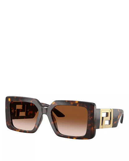 Greca Square Sunglasses Havana - Versace