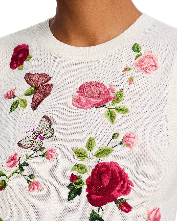 Reva Shell Top Garden Gossip Off White - Alice + Olivia