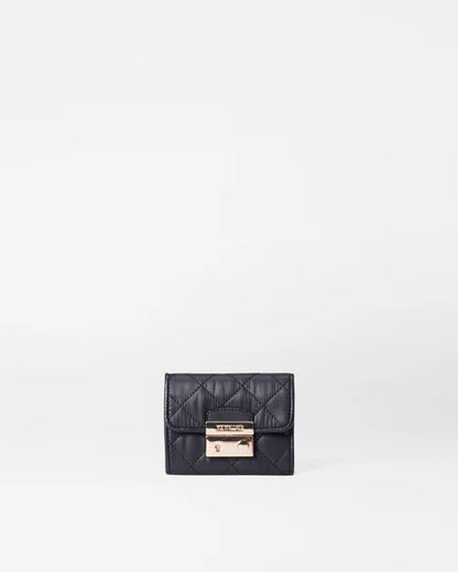 Small Crosby Lock Wallet Black - MZ Wallace