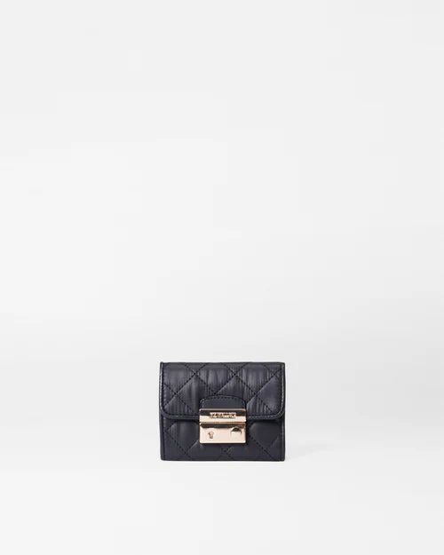 Small Crosby Lock Wallet Black - MZ Wallace