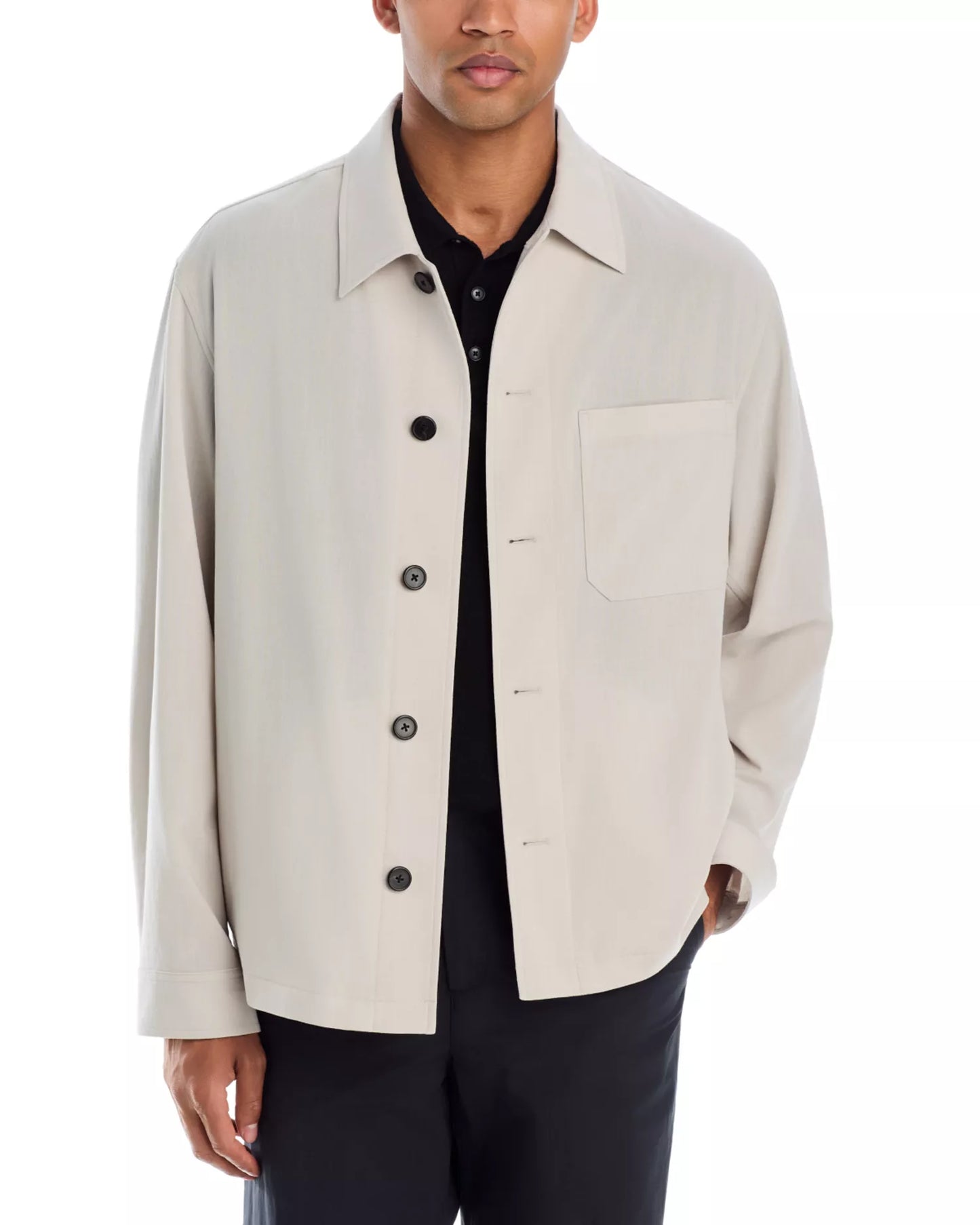 Shirt Jacket Performance Suiting Silver Cloud - Theory Men