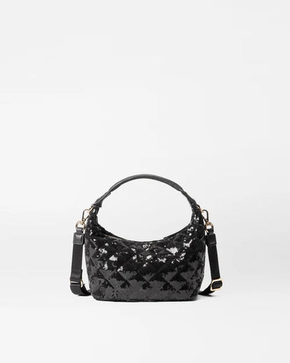 Mini Hobo Black Sequin - MZ Wallace