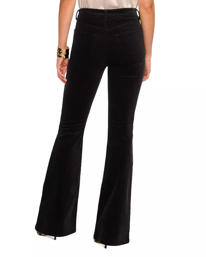 Helena High-Rise Flare Jean Black Velvet - Ramy Brook