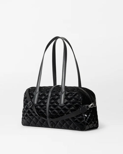 Astor Satchel Black Liquid - MZ Wallace