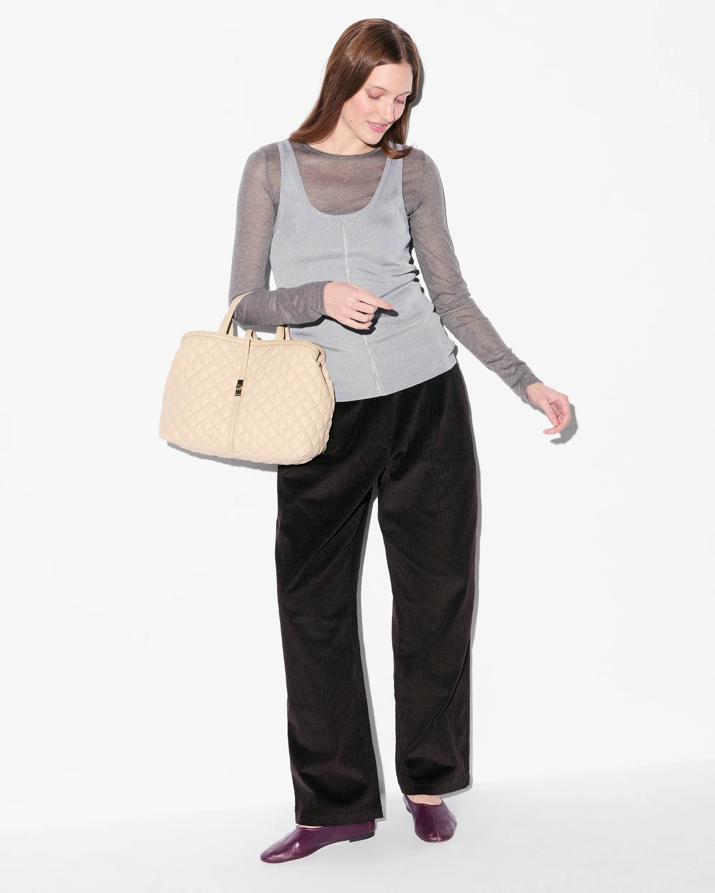 Medium Astor Top Handle Buff - MZ Wallace
