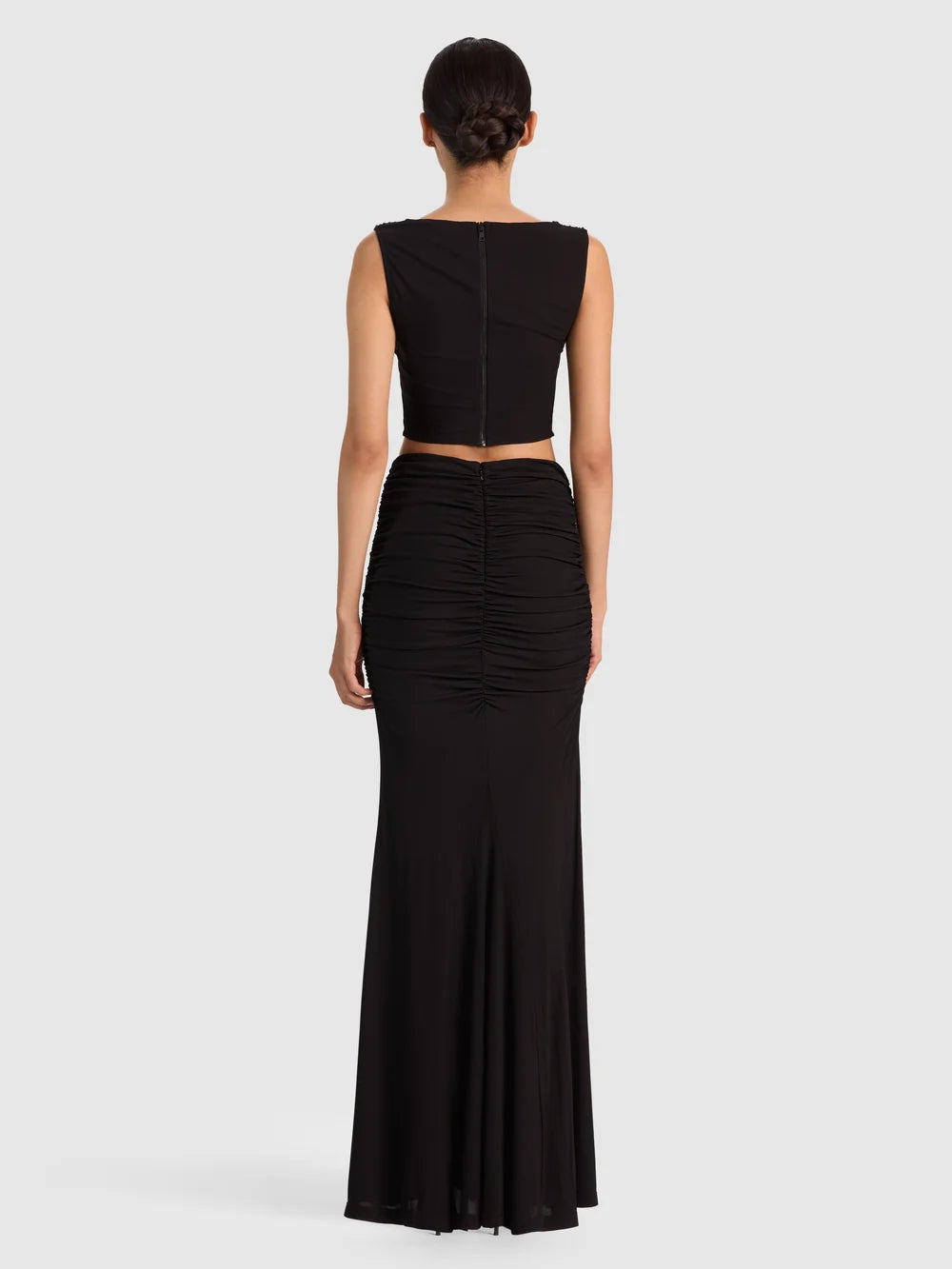Alena Cowl Neck Crop Top Black - Alice + Olivia