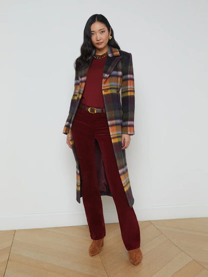 Olina Coat Multi Plaid - L'AGENCE