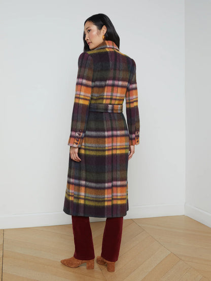 Olina Coat Multi Plaid - L'AGENCE