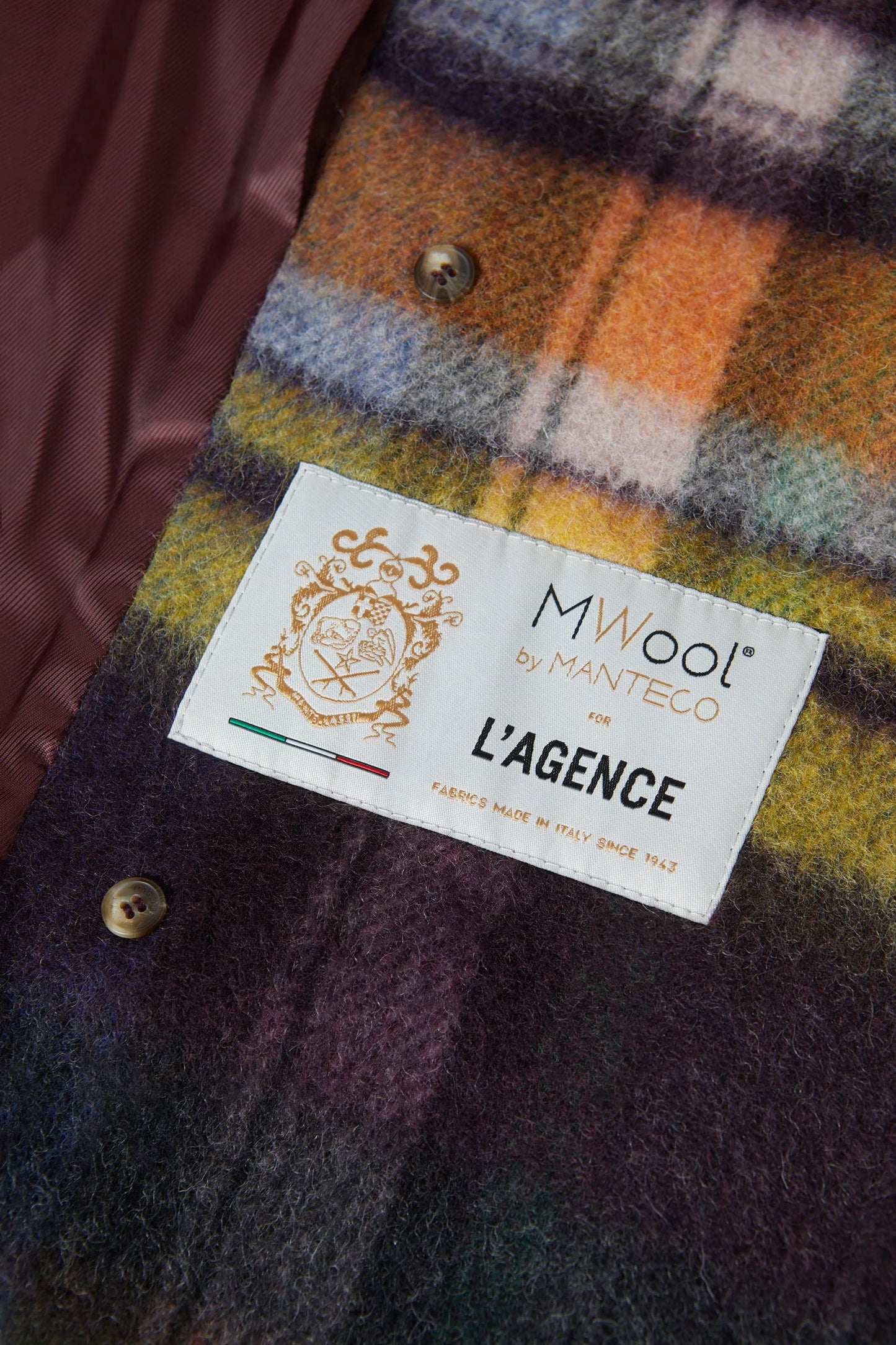 Olina Coat Multi Plaid - L'AGENCE