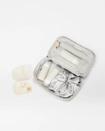 Travel Cosmetic Set Matte Silver - MZ Wallace