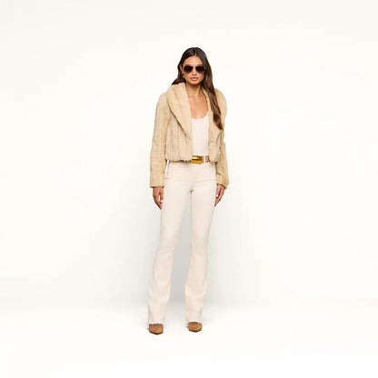 Davy Faux Fur Jacket Latte - L'AGENCE