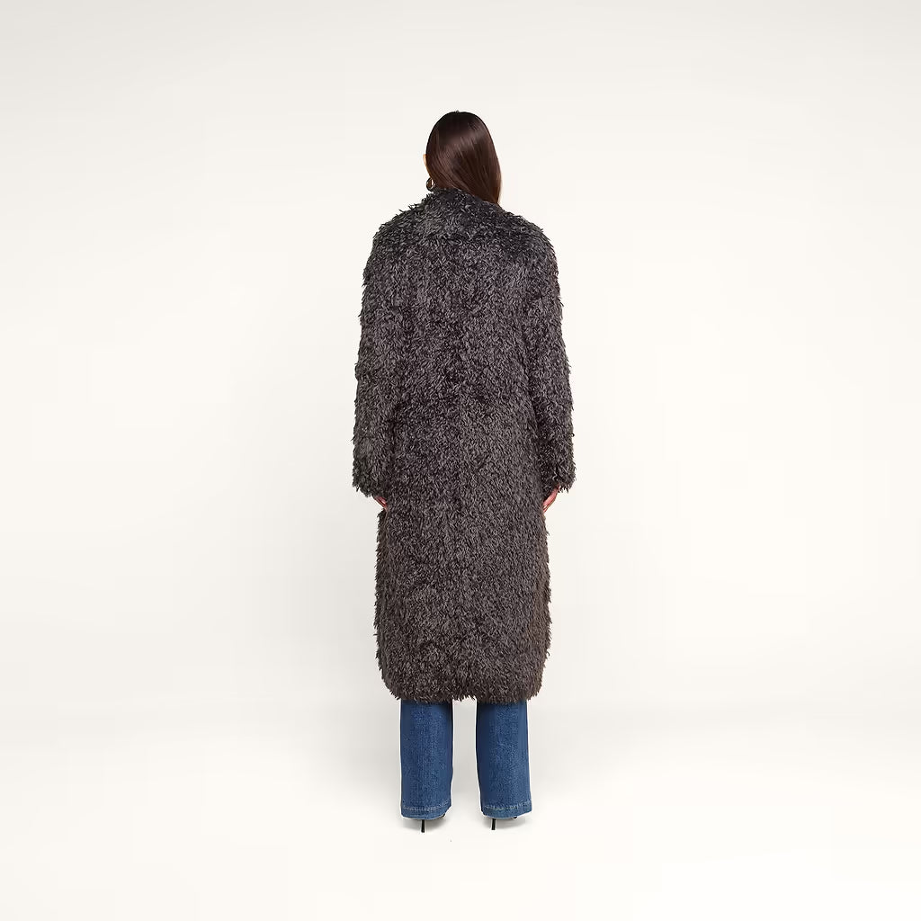 Lizbeth Faux Fur Jacket Grey Olive - L'AGENCE