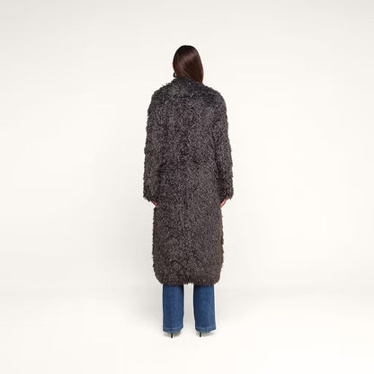 Lizbeth Faux Fur Jacket Grey Olive - L'AGENCE